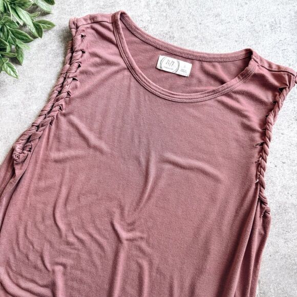 Maurices Pink Braided Arm Tank Top Size Small - Picture 1 of 7